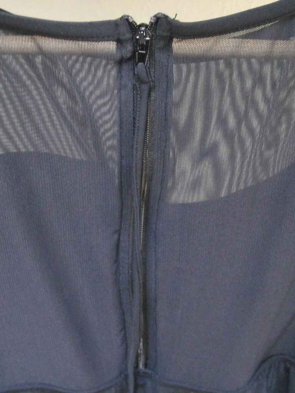 Swim Solutions Made for Macy's Mesh-Neck Tummy-Control Swimdress, Black, Size 14 - Picture 11 of 12